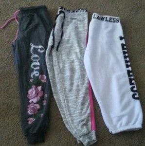3 pairs sweat pants NWOT
